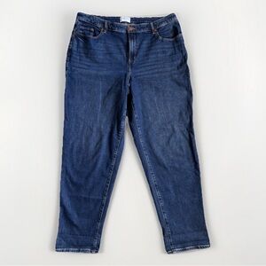 Lane Bryant Womens Blue Boyfriend Mid Rise Denim Jeans - Size 18L